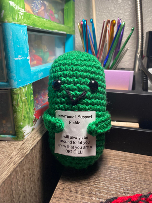 JTWEEN Emotional Support Pickle Emotional Support Pickle Crochet