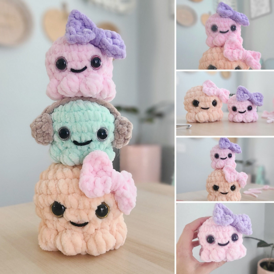 The Kawaii Octopus Family amigurumi pattern 