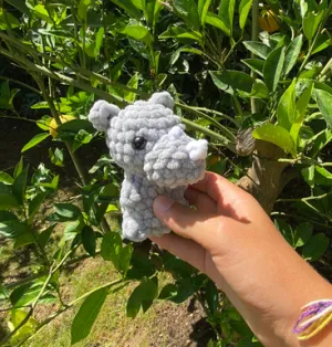 Crochet Low-Sew Rhino, Mini Rhino Plush Crochet Pattern