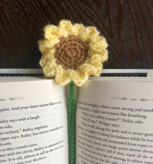 Handmade Crochet Sunflower Book Sleeve