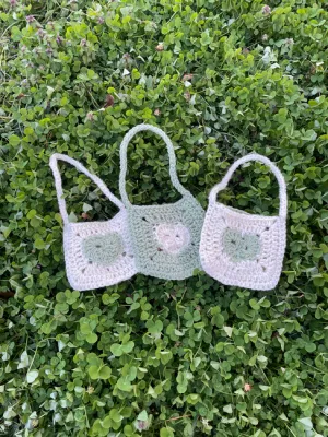 Mini Heart Granny Square Purse