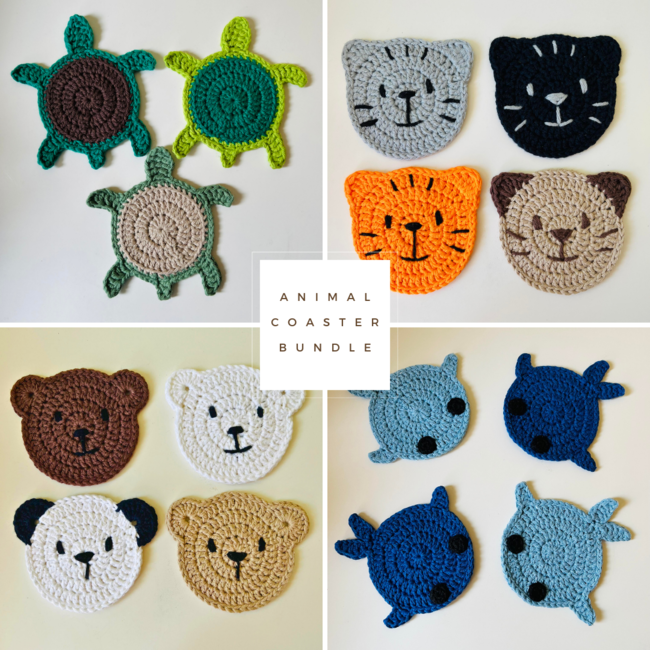 Animal Coaster Bundle Crochet