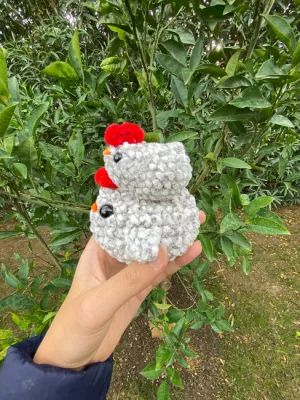 NO-SEW Crochet Chicken Pattern 2 in 1 big and small