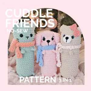 Dog Cat Bear | CROCHET PATTERN | No Sew | Cuddle Friends | 3 in 1