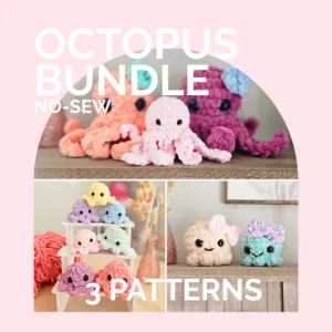 Octopus Bundle | CROCHET PATTERN | No Sew | Instant Download PDF