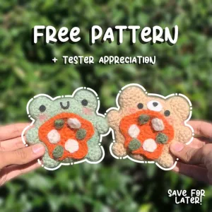 Bear and Frog Pizzas (free pattern!)