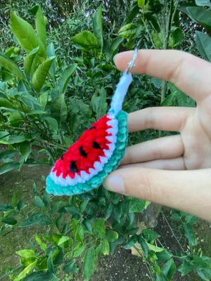 FREE Watermelon  Low-Sew Crochet Pattern