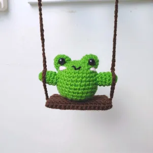 Frog on a swing