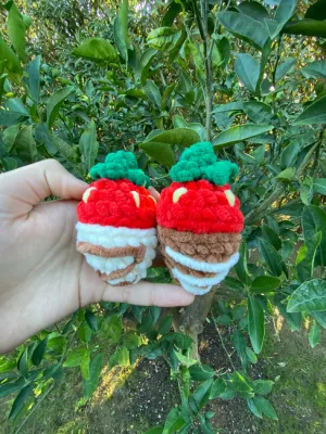 NO-SEW Chocolate Strawberry Crochet Mini Plush Pattern