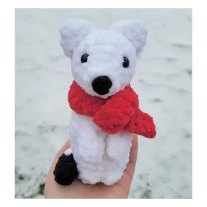 Snow weasel with scarf