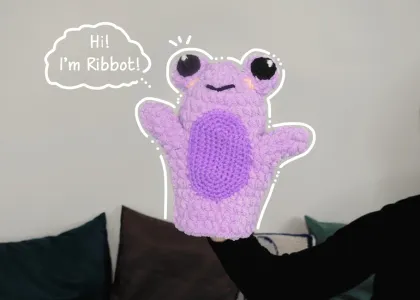 Ribbot the Ribblr puppet