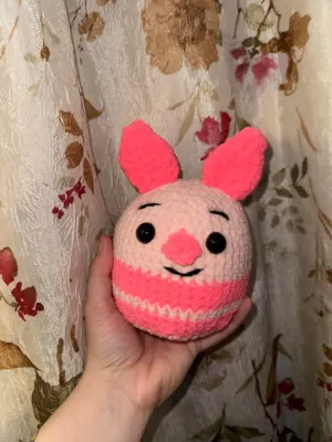 Piglet inspired crochet Squishmallow