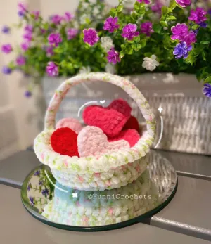 No sew Basket of hearts