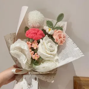 7 in 1 Simple Thai Rose Crochet Flower Bouquet