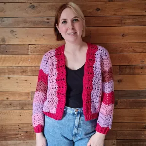 Zig a Zig ah crochet cardigan