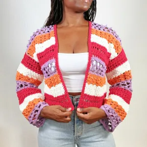Cardigan Crochet  Patrón PDF | Patrón Jersey Mujer Crochet  (ESPAÑOL)