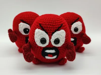 Eggy Angry - Emotional Support Amigurumi