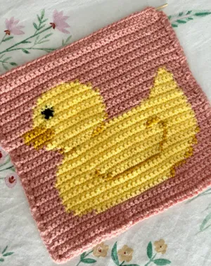 Cute Rubber Duck Easy Crochet Pattern Wall Hanging