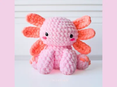 Crochet Baby Axolotl Plushie Pattern