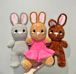 2 in 1 Low Sew Bunny Pattern: Sitting & Standing