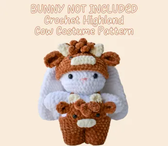 Crochet Highland Cow Costume Pattern *BUNNY NOT INCLUDED*