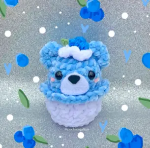 Bonnie the BlueBEARy Cupcake