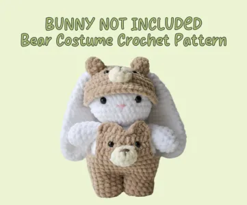 Crochet Bear Costume Pattern *BUNNY NOT INCLUDED*