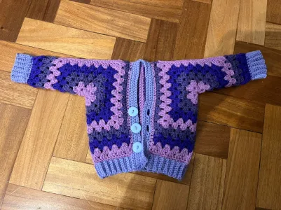 Baby Hexagon Cardigan Crochet Pattern