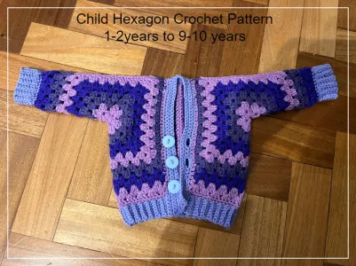 Child Hexagon Cardigan Crochet Pattern