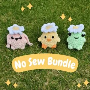 No Sew Daisy Animal Bundle-Chick, Frog, and Bunny