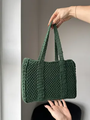 Crochet honeycomb tote bag pattern