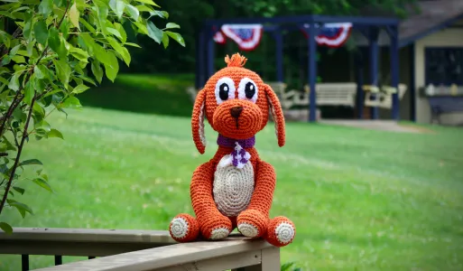 Orange Dog Amigurumi Go