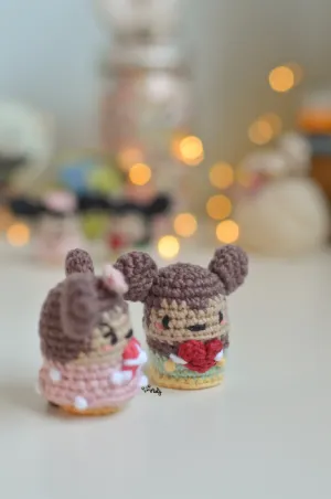 Mini Mickey y Minnie amigurumi