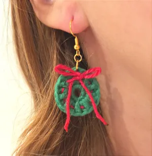 Christmas Wreath Earrings