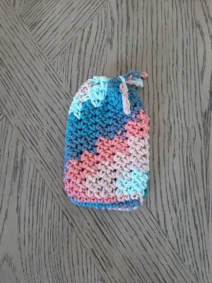 Crochet Soap Holder Bag - Mini shell stitch Soap Saver