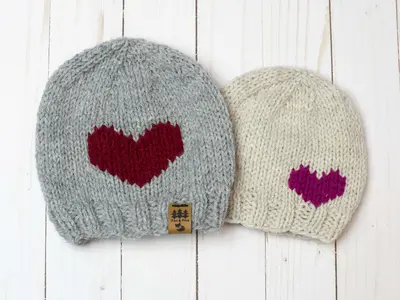 Little Heart Hat Medium Weight Baby Children Women