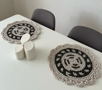 Rindë Placemat and Coaster Set - K.A.M.E. Crochet