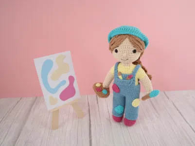 Annabel the Artist Amigurumi Doll