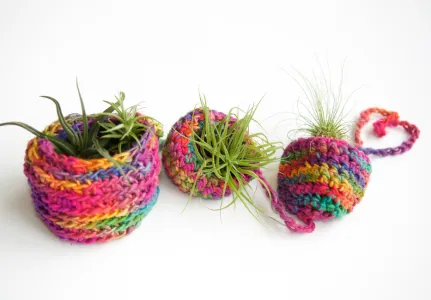 Tiered Air Plant Hanger - Crochet