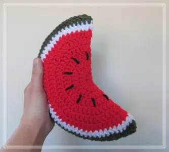 Crochet Watermelon Slice