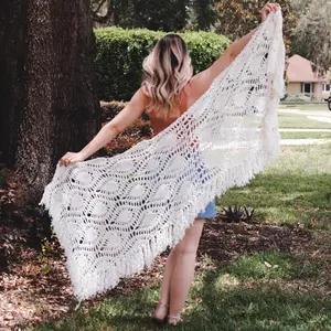 Boho Pineapple Crochet Wrap