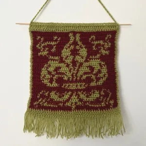 Fleur De Lis Crochet Tapestry