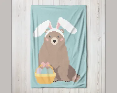 Easter Bunny Bear C2C Blanket