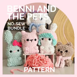 Pets Bundle | CROCHET PATTERN | No Sew | Benni and the Pets | 4 in 1