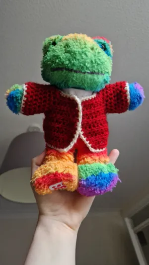 Build A Bear Small Frog Cardigan Crochet Pattern