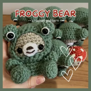 Bear in Frog Onesie - Crochet Pattern