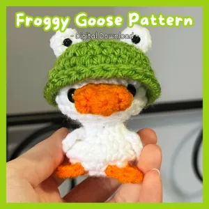 Goose With Frog Hat Crochet Pattern