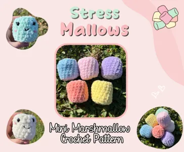 Mini Marshmallow Stress Mallows Crochet Pattern