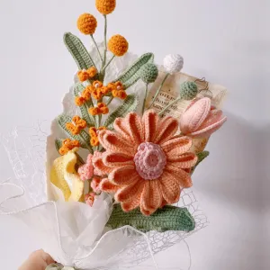 6 in 1 Gebera Crochet Flower Bouquet