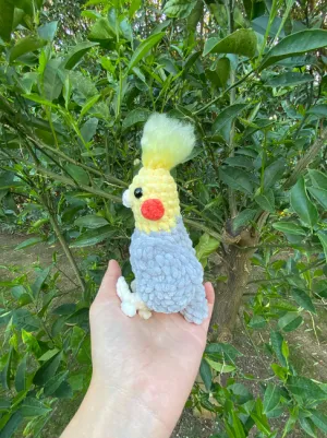 NO-SEW Cockatiel Mini Parrot, Mini Plush Crochet Pattern